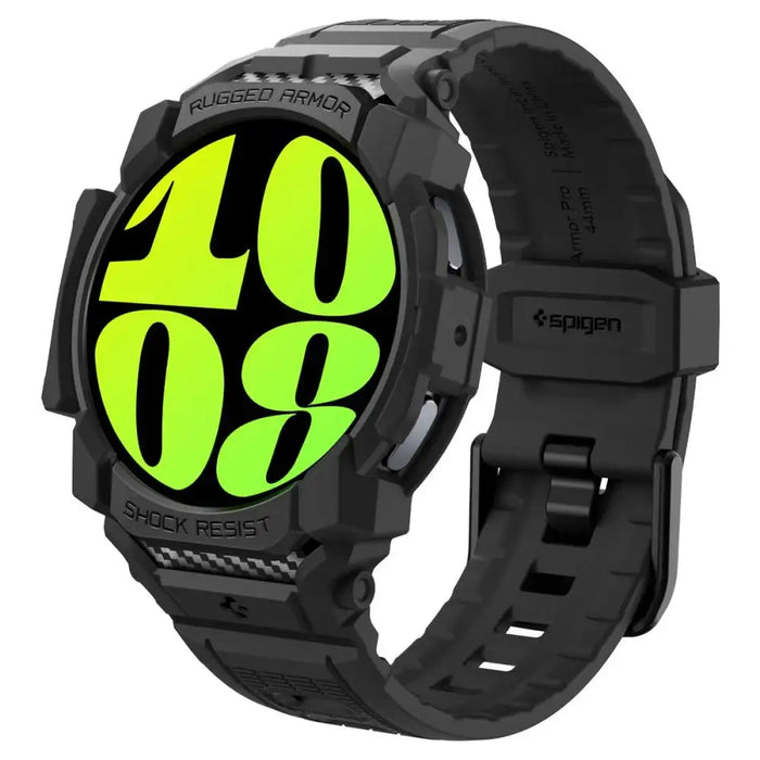Spigen Rugged Armor Pro Case with Strap for Samsung Galaxy Watch 7 (44mm) - Black - Cell phone cases