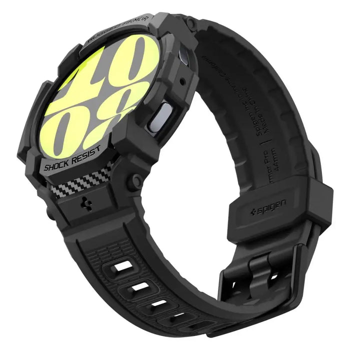 Spigen Rugged Armor Pro Case with Strap for Samsung Galaxy Watch 7 (44mm) - Black - Cell phone cases