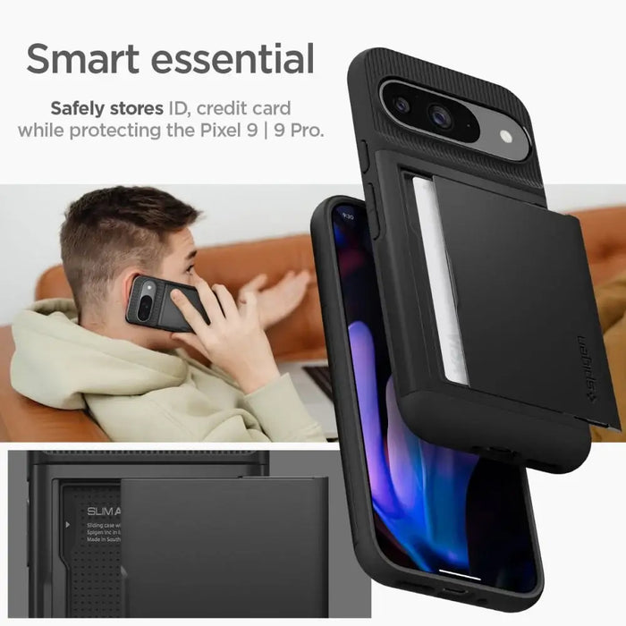 Spigen Slim Armor CS Case for Google Pixel 9 / 9 Pro - Black - Cell phone cases and covers<<<HurtelXML