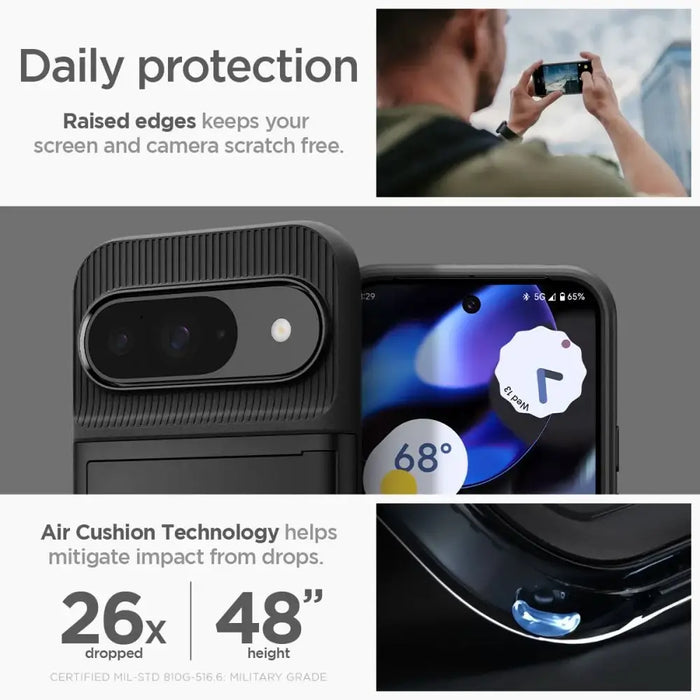 Spigen Slim Armor CS Case for Google Pixel 9 / 9 Pro - Black - Cell phone cases and covers<<<HurtelXML