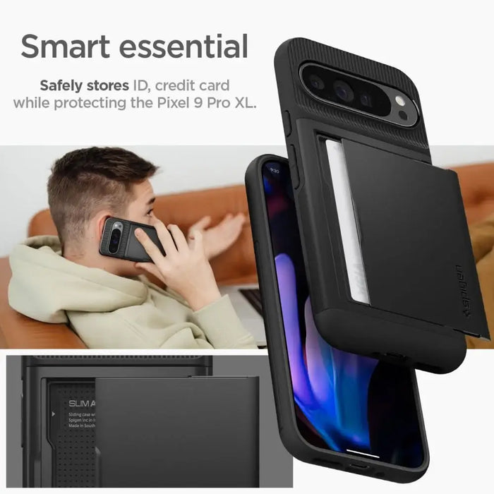 Spigen Slim Armor CS Case for Google Pixel 9 Pro XL - Black - Cell phone cases and covers<<<HurtelXML