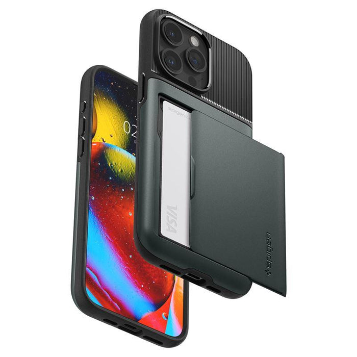 Spigen Slim Armor CS Case for iPhone 15 Pro Max - Dark Green - Cell phone cases and covers<<<HurtelXML