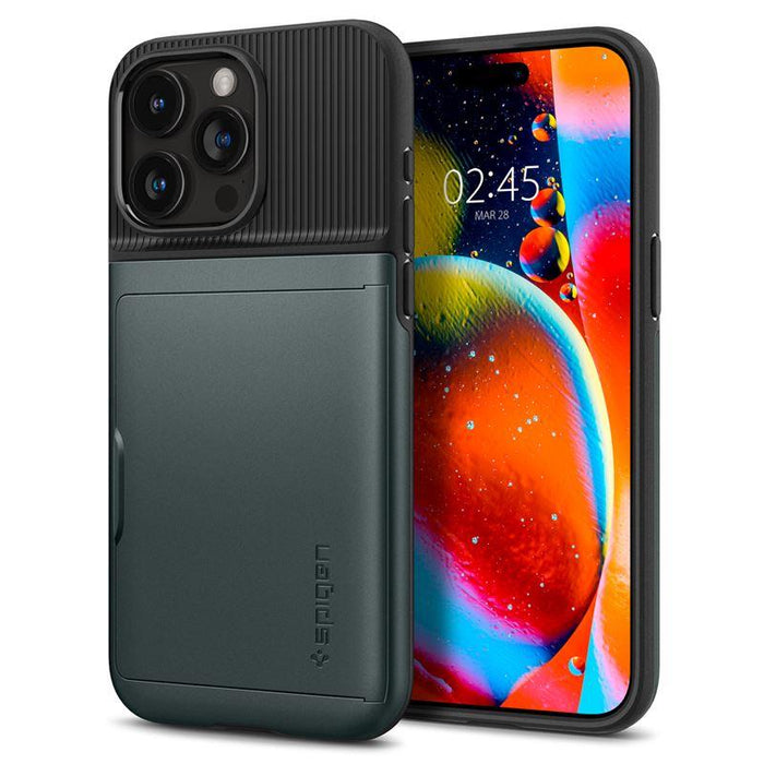Spigen Slim Armor CS Case for iPhone 15 Pro Max - Dark Green - Cell phone cases and covers<<<HurtelXML