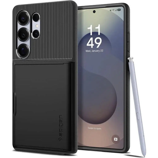 Spigen Slim Armor CS Case for Samsung Galaxy S25 Ultra - Black - Cell phone cases and covers<<<HurtelXML