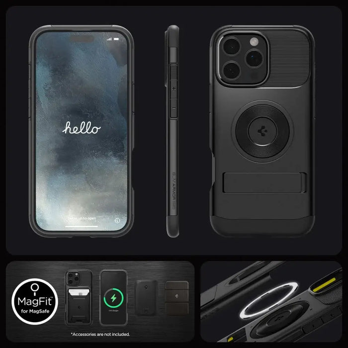 Spigen Slim Armor MagSafe Case for iPhone 16 Pro Max - Black - Cell phone cases and covers<<<HurtelXML