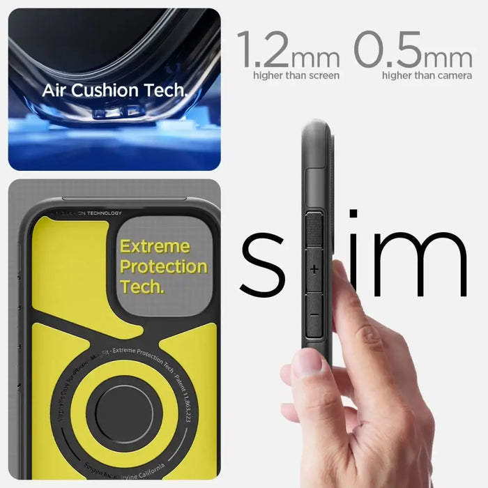 Spigen Slim Armor MagSafe iPhone 16 Case - Black - Cell phone cases and covers<<<HurtelXML