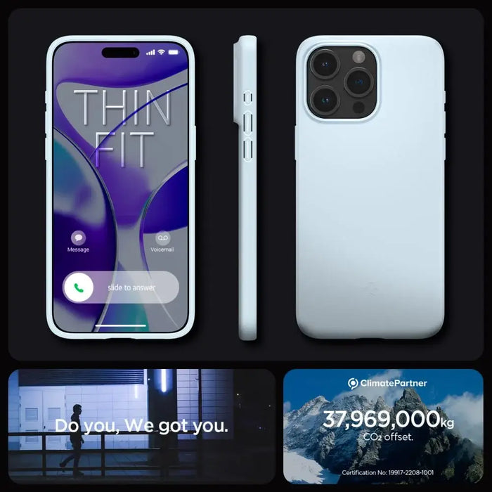 Spigen Thin Fit case for iPhone 15 Pro Max - light blue - Cell phone cases and covers<<<HurtelXML