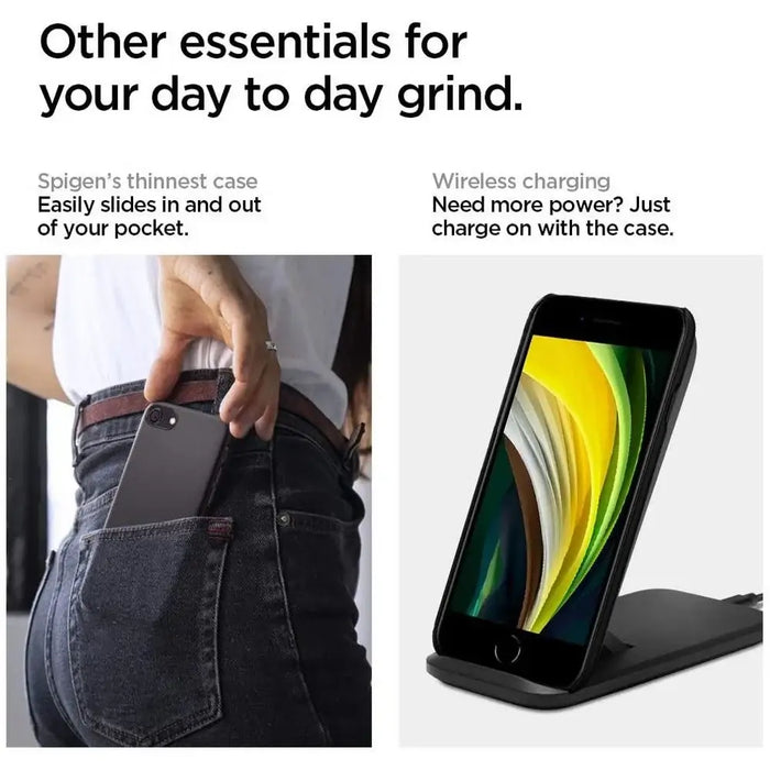 Spigen Thin Fit Case for iPhone 7 / 8 / SE 2020 / 2022 - Black - Cell phone cases and covers<<<HurtelXML