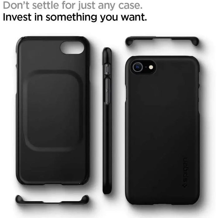 Spigen Thin Fit Case for iPhone 7 / 8 / SE 2020 / 2022 - Black - Cell phone cases and covers<<<HurtelXML