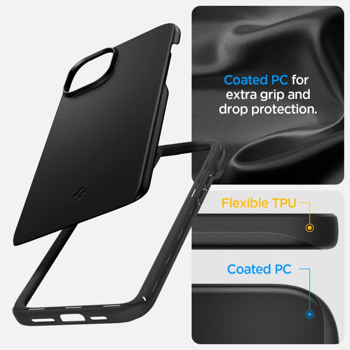 Spigen Thin Fit iPhone 15 Case - Black - Cell phone cases and covers<<<HurtelXML