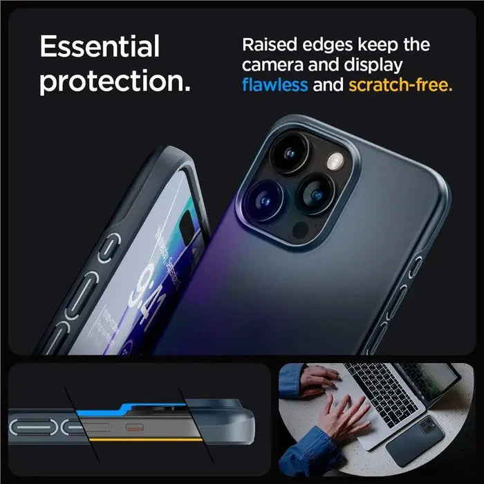 Spigen Thin Fit iPhone 15 Pro Case - Navy Blue - Cell phone cases and covers<<<HurtelXML