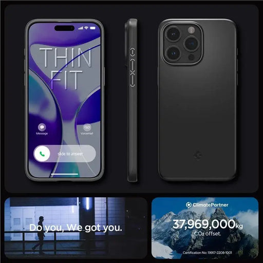 Spigen Thin Fit iPhone 15 Pro Max Case - Black - Cell phone cases and covers<<<HurtelXML