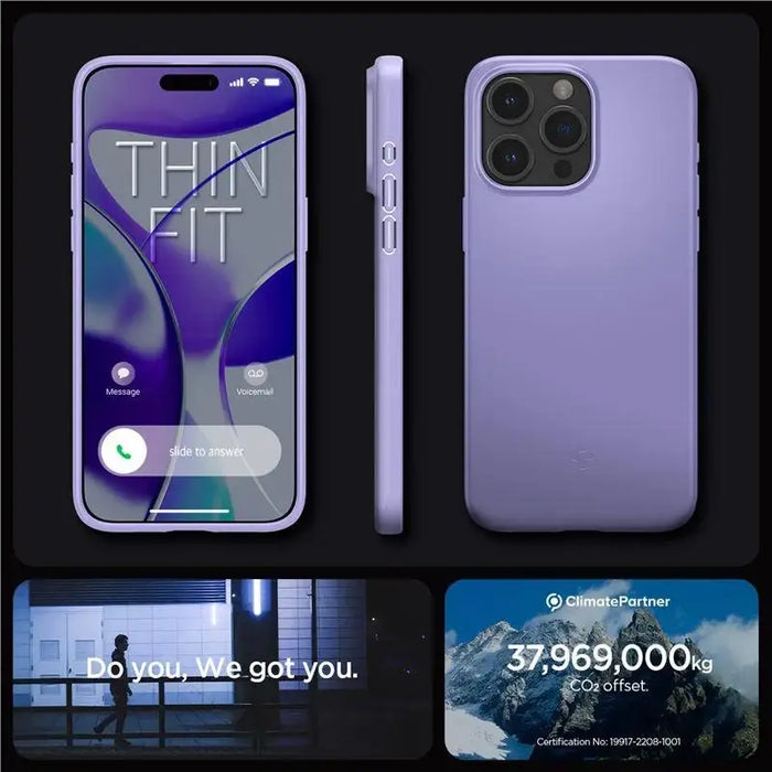 Spigen Thin Fit iPhone 15 Pro Max Case - Purple - Cell phone cases and covers<<<HurtelXML