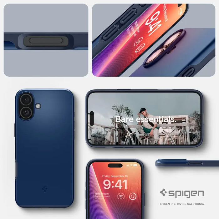 Spigen Thin Fit Magsafe iPhone 16 Case - Blue - Cell phone cases and covers<<<HurtelXML