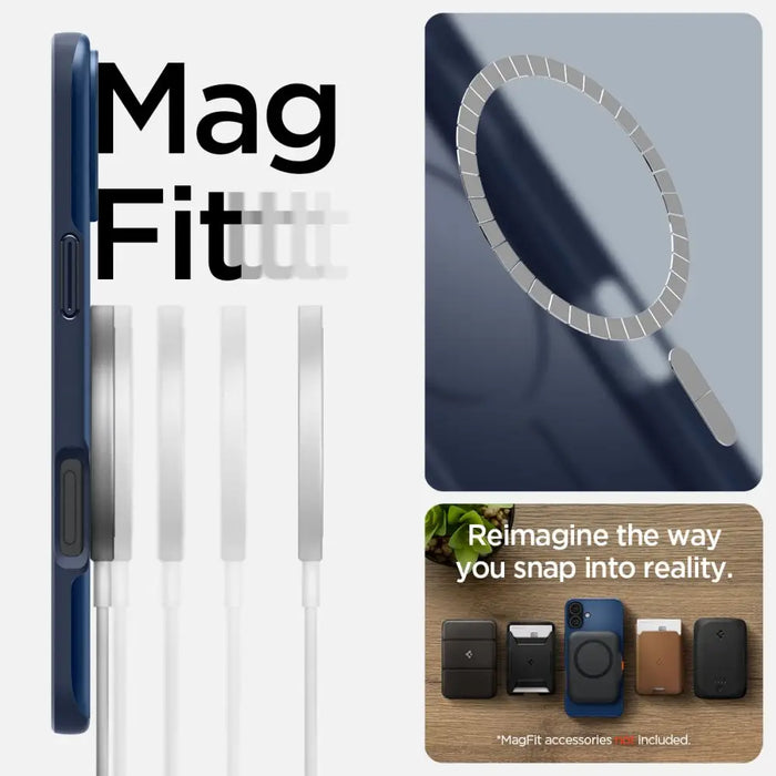 Spigen Thin Fit Magsafe iPhone 16 Case - Blue - Cell phone cases and covers<<<HurtelXML