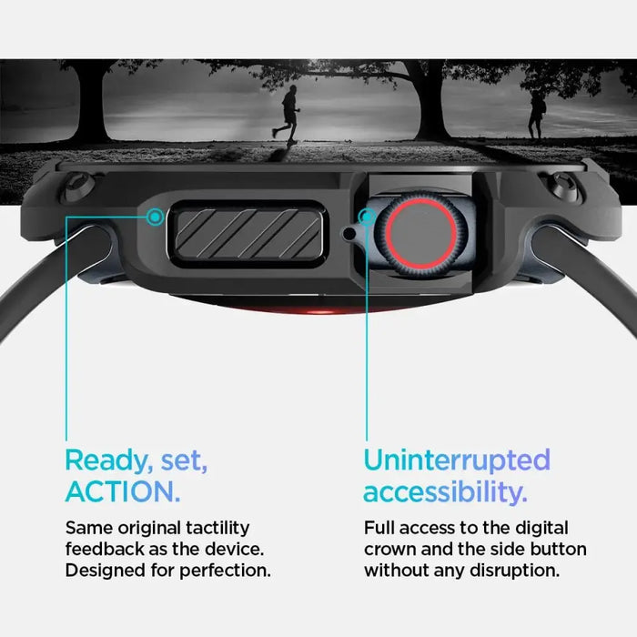 Spigen Tough Armor Case for Apple Watch 10 46mm - Black - Cell phone cases and covers<<<HurtelXML