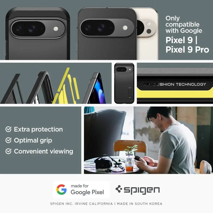 Spigen Tough Armor Case for Google Pixel 9 / 9 Pro - Black - Cell phone cases and covers<<<HurtelXML