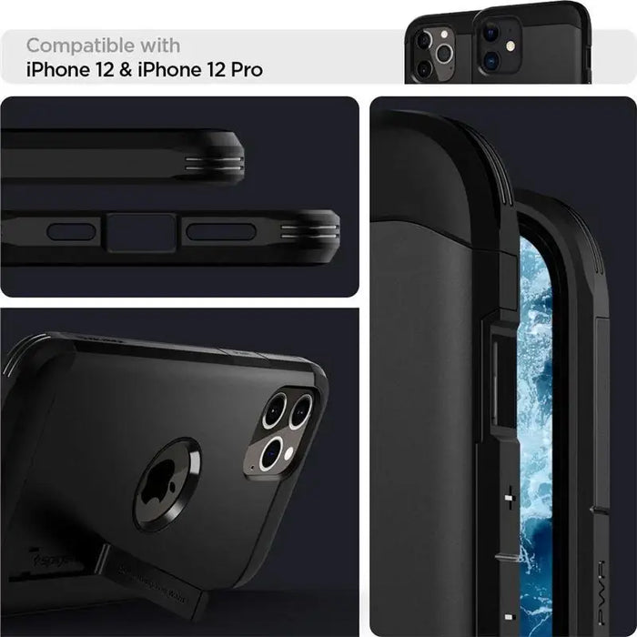 Spigen Tough Armor Case for iPhone 12 / iPhone 12 Pro - Black - Cell phone cases and covers<<<HurtelXML
