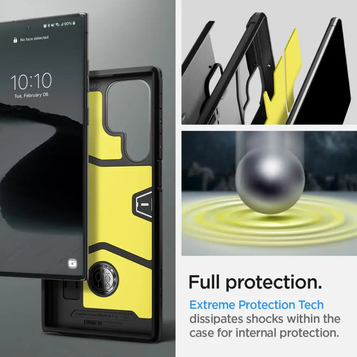 Spigen Tough Armor Case for Samsung Galaxy S22 Ultra - Black - Cell phone cases and covers<<<HurtelXML