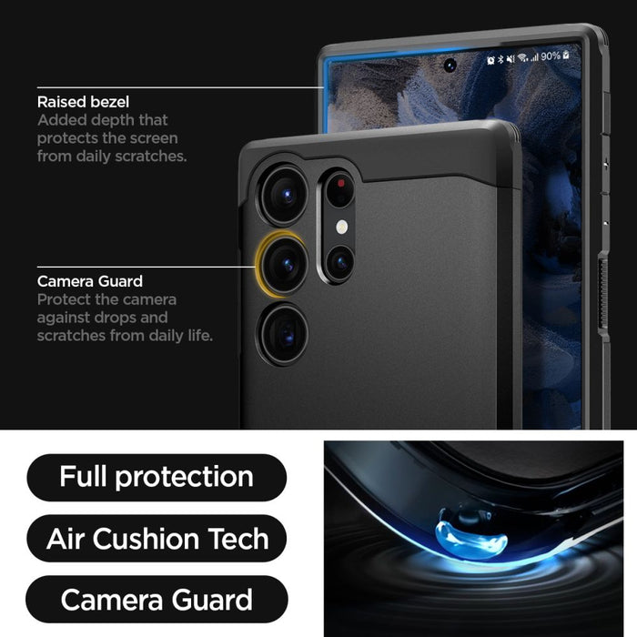 Spigen Tough Armor Case for Samsung Galaxy S23 Ultra - Black - Cell phone cases and covers<<<HurtelXML