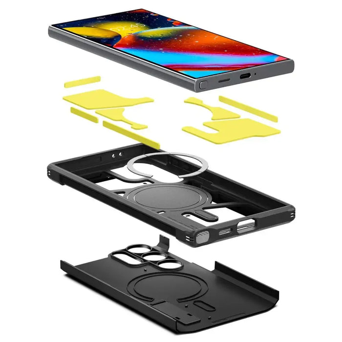 Spigen Tough Armor MagSafe case for Samsung Galaxy S24 Ultra - black - Cell phone cases and covers<<<HurtelXML