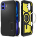 Spigen Tough Armor MagSafe case with stand for iPhone 16 - black - Cell phone cases and covers<<<HurtelXML