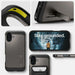 Spigen Tough Armor MagSafe case with stand for iPhone 16 - gunmetal - Cell phone cases and covers<<<HurtelXML