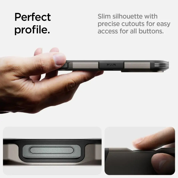 Spigen Tough Armor MagSafe case with stand for iPhone 16 Pro - gunmetal - Cell phone cases and covers<<<HurtelXML