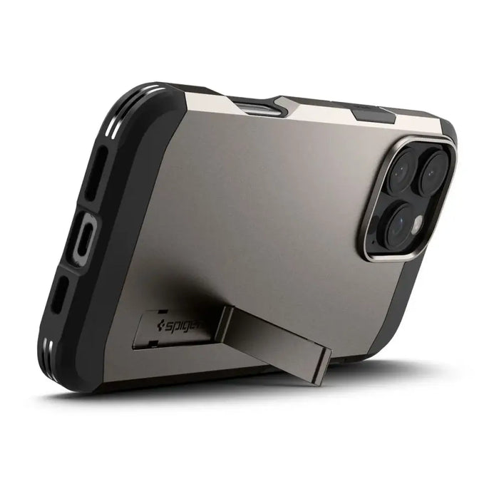 Spigen Tough Armor MagSafe case with stand for iPhone 16 Pro - gunmetal - Cell phone cases and covers<<<HurtelXML