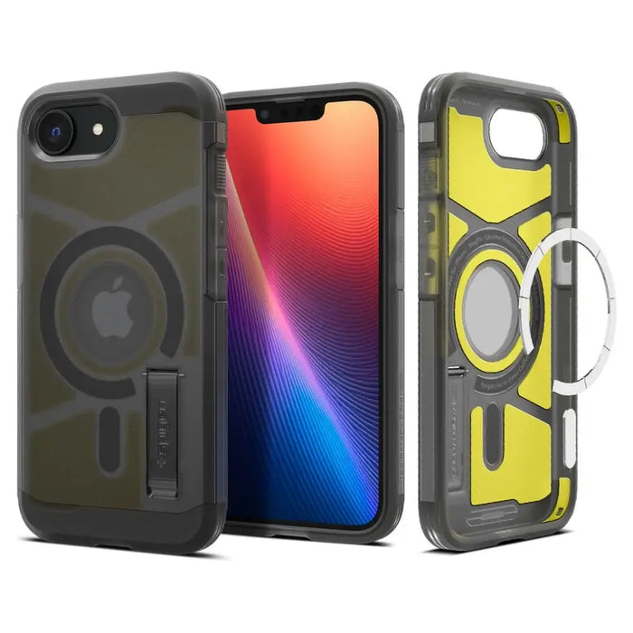 Spigen Tough Armor MagSafe iPhone 16e Case - Clear Gray - Cell phone cases and covers<<<HurtelXML