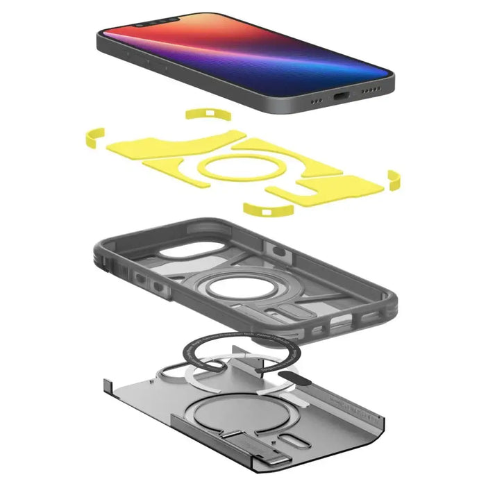 Spigen Tough Armor MagSafe iPhone 16e Case - Clear Gray - Cell phone cases and covers<<<HurtelXML
