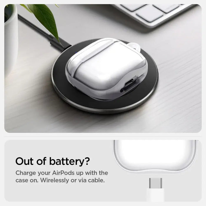 Spigen Ultra Hybrid Case for AirPods 4 - White - Cell phone cases and covers<<<HurtelXML