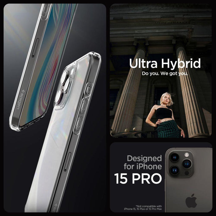 Spigen Ultra Hybrid Case for iPhone 15 Pro Max - Clear Matte - Cell phone cases and covers<<<HurtelXML