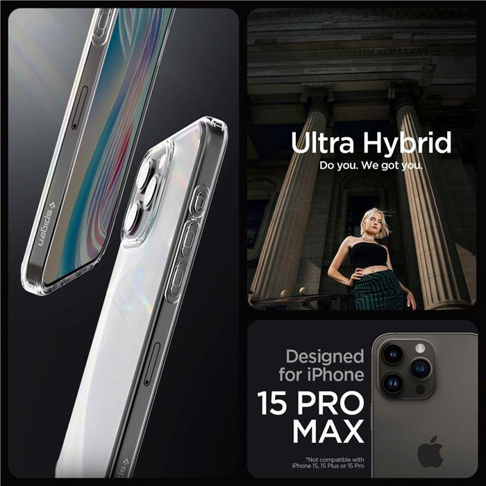 Spigen Ultra Hybrid Case for iPhone 15 Pro Max - Clear Matte - Cell phone cases and covers<<<HurtelXML