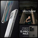 Spigen Ultra Hybrid Case for iPhone 15 Pro Max - Clear Matte - Cell phone cases and covers<<<HurtelXML