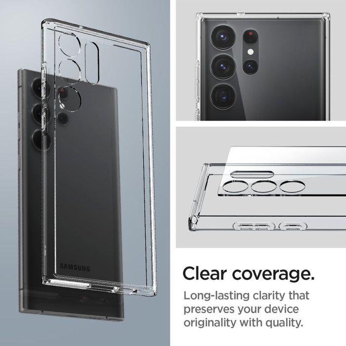 Spigen Ultra Hybrid Case for Samsung Galaxy S23 Ultra - Transparent - Cell phone cases and covers<<<HurtelXML
