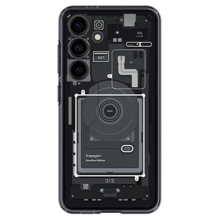 Spigen Ultra Hybrid Case for Samsung Galaxy S24 - Dark Gray (Zero One Pattern) - Cell phone cases and covers<<<HurtelXML