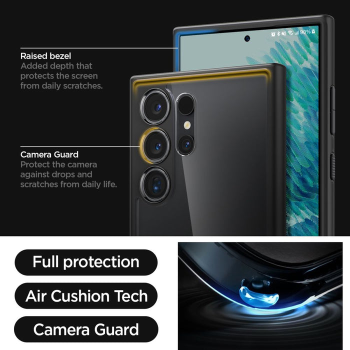 Spigen Ultra Hybrid Case for Samsung Galaxy S24 Ultra - Matte Black - Cell phone cases and covers<<<HurtelXML