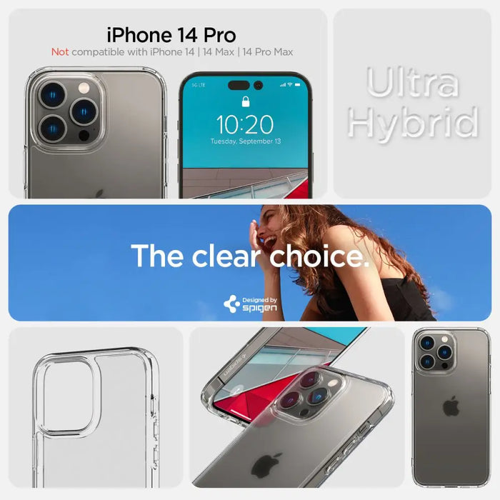 Spigen Ultra Hybrid iPhone 14 Pro Case - Matte Clear - Cell phone cases and covers<<<HurtelXML