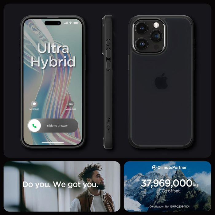 Spigen Ultra Hybrid iPhone 15 Pro Case - Clear Black - Cell phone cases and covers<<<HurtelXML