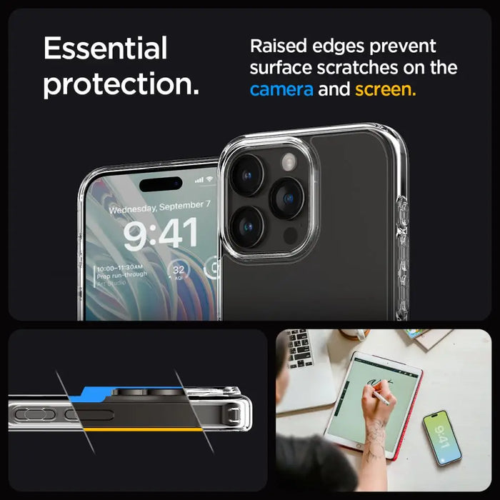 Spigen Ultra Hybrid iPhone 15 Pro Case - Clear - Cell phone cases and covers<<<HurtelXML