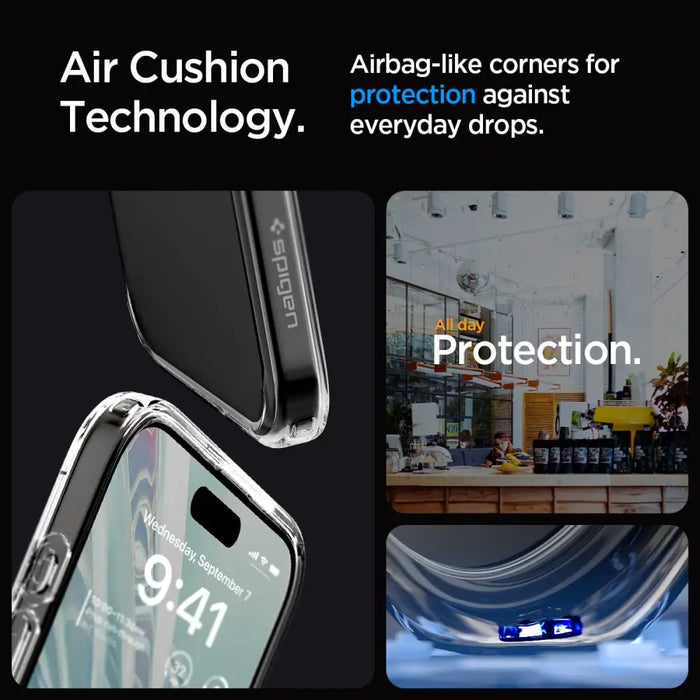 Spigen Ultra Hybrid iPhone 15 Pro Case - Clear - Cell phone cases and covers<<<HurtelXML