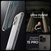 Spigen Ultra Hybrid iPhone 15 Pro Case - Clear Matte - Cell phone cases and covers<<<HurtelXML