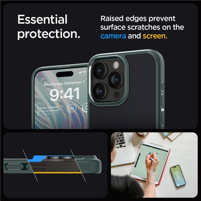 Spigen Ultra Hybrid iPhone 15 Pro Case - Dark Green - Cell phone cases and covers<<<HurtelXML
