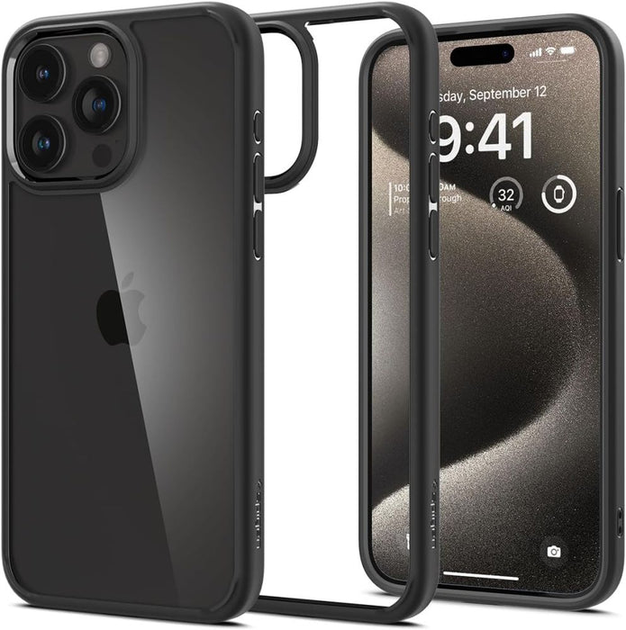 Spigen Ultra Hybrid iPhone 15 Pro Case - Matte Black - Cell phone cases and covers<<<HurtelXML