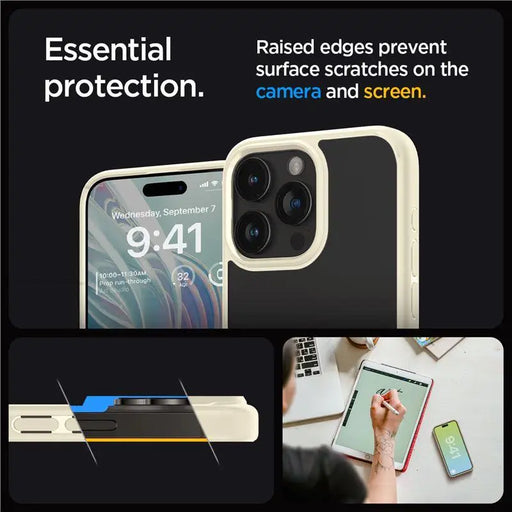 Spigen Ultra Hybrid iPhone 15 Pro Max Case - Beige - Cell phone cases and covers<<<HurtelXML