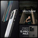 Spigen Ultra Hybrid iPhone 15 Pro Max Case - Matte Black - Cell phone cases and covers<<<HurtelXML