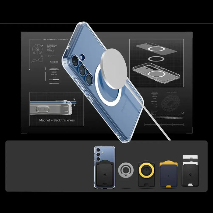 Spigen Ultra Hybrid Mag Case for Samsung Galaxy S25+ - Clear - Cell phone cases and covers<<<HurtelXML