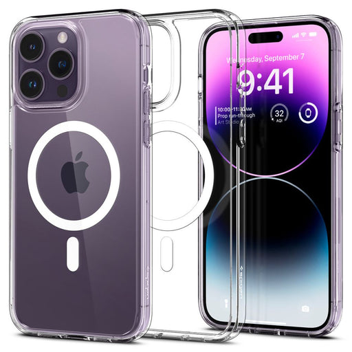Spigen Ultra Hybrid Mag Case with MagSafe for iPhone 14 Pro - Clear/White - Cell phone cases and covers<<<HurtelXML