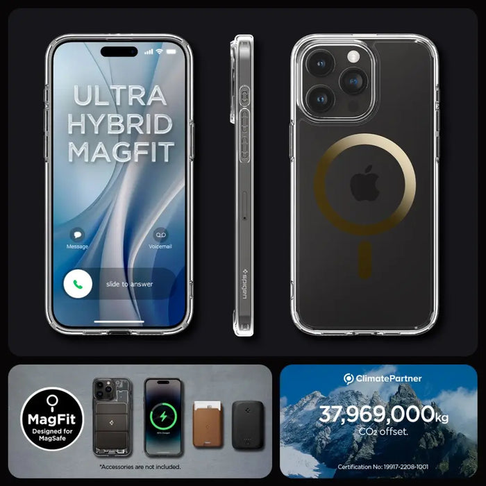 Spigen Ultra Hybrid Mag Case with MagSafe for iPhone 15 Pro - Gold - Cell phone cases and covers<<<HurtelXML